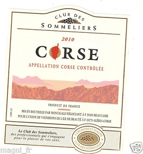 Etiqueta De Vino - CORSICA 2010 (Ref. 183) - Picture 1 of 1