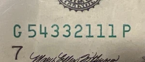 $1 Ladder Note One Dollar Bill US Old Graded Currency Rare Fancy Serial Number - Picture 1 of 7