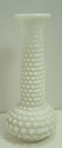 Vintage E.O. Brody White Milk Glass Hobnail Bud Vase - Picture 1 of 10