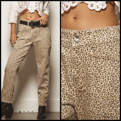 Anthropologie Pilcro Size 28 Sm The Wanderer Relaxed Jeans Pants Leopard Print - Image 1 of 4