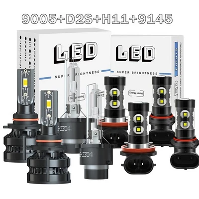 Faros antiniebla LED HID delanteros para Acura RDX 2008-2015 8 PIEZAS Hi/Lo+DRL Foto 1 de 4