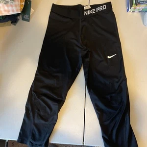Girls Nike Pro Black Leggings Size Xl - Picture 1 of 3
