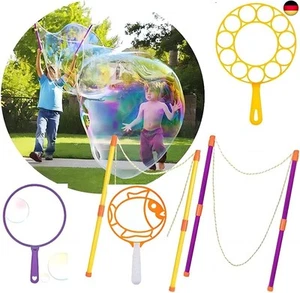 Seifenblasenmaschine Seifenblasen groß Set Kinder,6 pcs Riesenseifenblasen, - Bild 1 von 6
