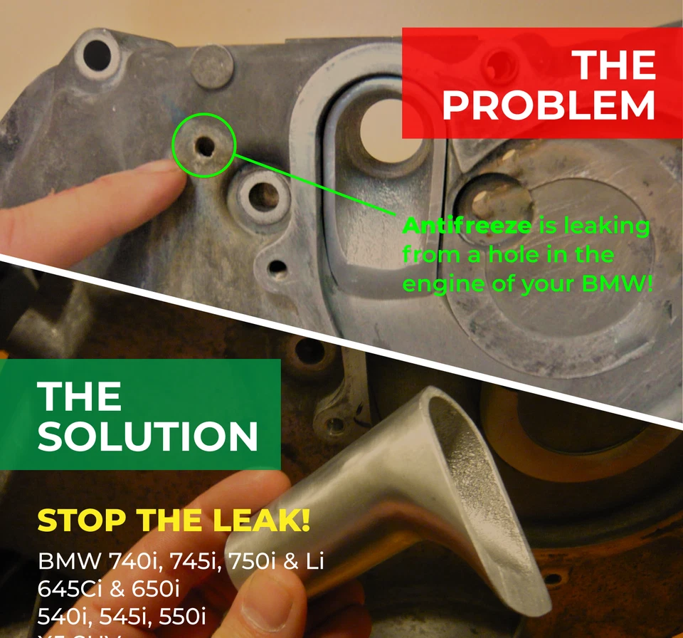 BMW 745i, 645i, 545i, X5, Engine Water Coolant Pipe Tube Leak Repair! $239.00!! - Image 1 of 4