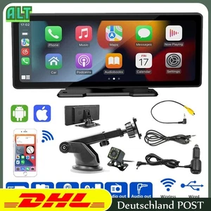 Auto Tragbarer Autoradio Android Apple CarPlay Rückfahrkamera Wireless Display - Bild 1 von 12