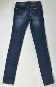 Hudson Denim Girls Skinny Jean Youth 14 Distressed Denim Mid Rise Stretch - Picture 1 of 16