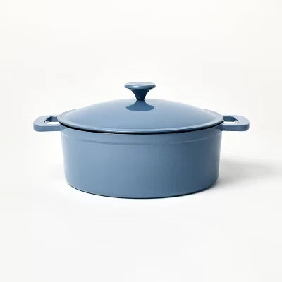 5.5qt Enamel Dutch Oven Blue - Figmint - Image 1 of 4