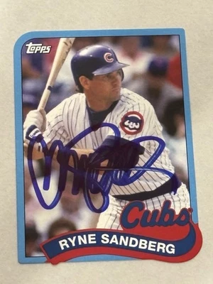 Ryne Sandberg Chicago Cubs signed Autograph 2014 Topps Mini Card Please Read - Image 1 of 3