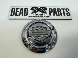 Harley chrome Diamond Ice Bar & Shield Twin Cam timer timing points cover - Picture 1 of 3