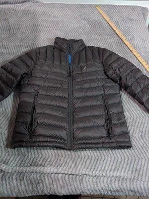 Nautica Mens Puffer Jacket Quilted Performance Wind Resistant Gray Sz M  - Image 1 of 4