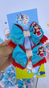 Bluey and Bingo hair clip for girls/ hair acessories/ parties/school - Picture 1 of 1