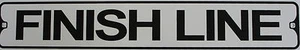 Metall Straßenschild Ziellinie Autorennen Nascar Mann Höhle Bar Dekor 3"x18" - Bild 1 von 2