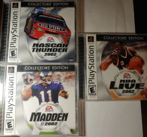 NASCAR Thunder 2002, NBA 2002, Madden 2002 Collector's Edition Sony Playstation - Picture 1 of 6