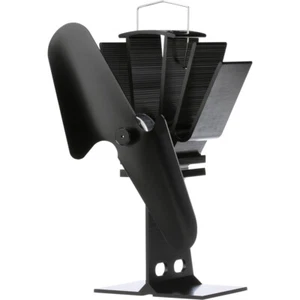 ECOFAN ORIGINAL BLACK BLADE HEAT POWERED STOVE FAN - Picture 1 of 1