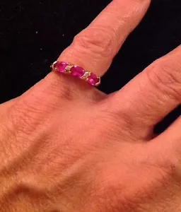 10K Gold Ring Synthetic Stone - Picture 1 of 12