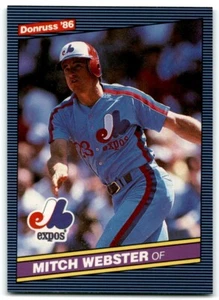 1986 Donruss Mitch Webster Montreal Expos #523 - Picture 1 of 2