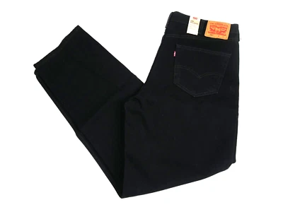 Jeans masculino Levi's Big & Tall 550 ajuste relaxado 50 x 30 NOVO preto (0260) - Imagem 1 de 3