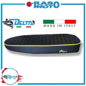 Sella Bassa Lunga Touring Delta Nero / Gialla Sport Per Piaggio Vespa PK 50 - Imagen 1 de 1