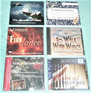 (6) "STILL SEALED" CD's by (5) U.S. AIR FORCE BAND & (1) U.S. ARMY BAND 