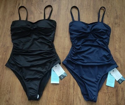 M&S Tummy Control Bandeau Swimsuit UK 8/10/12/14 - Image 1 of 4