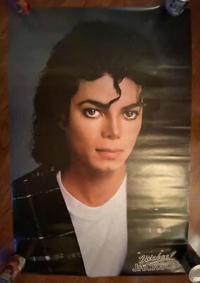 复古原版 1987 年迈克尔·杰克逊 23 英寸 x 34 英寸海报 - 未在零售管中使用 — 第 1/2 张图片