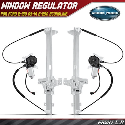 2x Regulador de janela de energia e motor para Ford E-150 03-14 E-250 Econoline dianteiro L&R - Imagem 1 de 4
