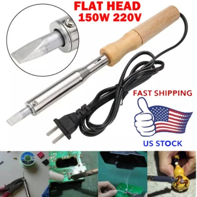 Caneta de solda 150W 220V ferro de solda elétrico ponta cinzel ferramenta de solda - Imagem 1 de 4