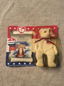TY McDonalds Mütze Baby Libearty der Bär 1996 Etikett - Bild 1 von 3