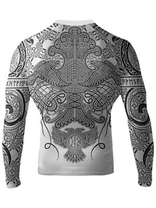 Raven Fightwear Men's Nordic IBJJF Approved MMA Rash Guard White  - Picture 1 of 3