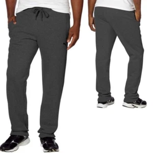 Men’s Puma Fleece Pants Dark Grey Heather, Size: S - Picture 1 of 2