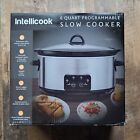 Intellicook 6qt Programmable Slow Cooker Stainless Black