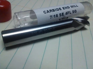 7/16 ZOLL 4 FLÖTEN EINENDIG STUMMELLÄNGE HARTMETALL SCHAFTFRÄSER - Bild 1 von 1