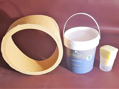 Schamotte Wandfutter Schornsteinanschluss und Säurekitt Varianten 160mm - 200mm - Bild 1 von 4