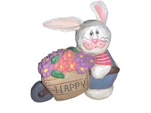 Midwest of Cannon Falls Eddie The Easter Rabbit W/Happy Wheelbarrow & Flowers - Picture 1 of 8