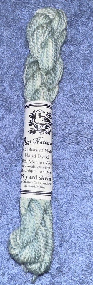 Res Naturae Yarns 100% Merino Wool Crewel Tapestry Yarn Blue Green Hand Dyed - Image 1 of 3