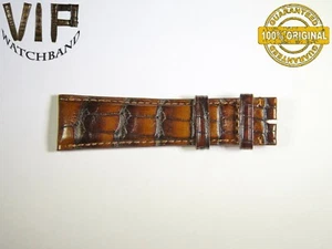 OEM Authentic IWC SANTONI ONE SHORT PART strap 22 mm croco BROWN color - Picture 1 of 2