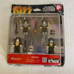 2012 KISS K'Nex Mini Figures Demon StarChild Spaceman Catman Damaged Package - Picture 1 of 3