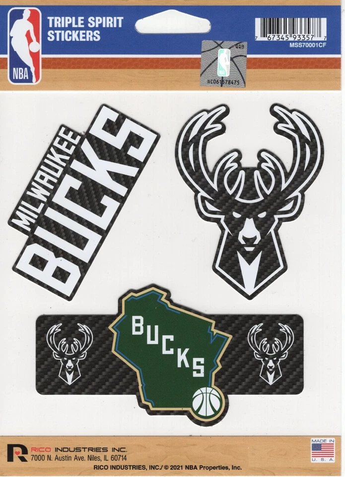 Chicago Bulls Triple Sticker Multi Decal Spirit Sheet Auto Home Basketball