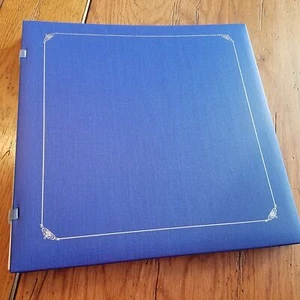 CREATIVE MEMORIES 12X12 ALBUM BLUE OLD STYLE ORIGINAL-GOLD FOIL, W/PAGES - NEW - Picture 1 of 4