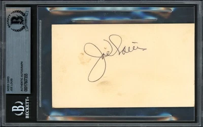 Joe Louis Autographed Signed 3x5 Index Card Beckett BAS #17607355 - Image 1 of 2