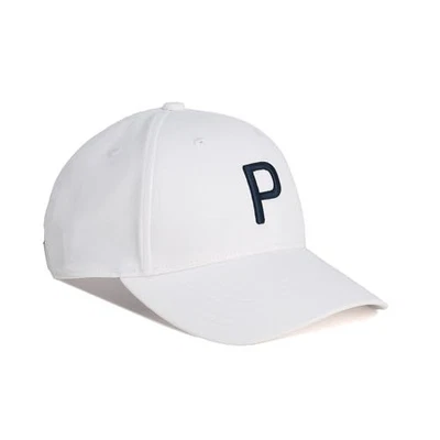 Puma berretto da golf da donna Mini Twill P-Cap bianco Giappone - Immagine 1 di 2