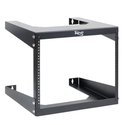 ICC 8U Wall Mount 19″ Open Frame Server Rack - Black - Image 1 of 4