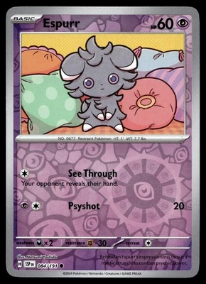 ESPURR 084/191 COMMON SURGING SPARKS POKEMON - Image 1 of 4