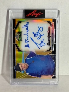 2024 LEAF METAL INSCRIPTIONS FRANK THE TANK FLEMING AUTO /100 SIGNATURE BARSTOOL - Picture 1 of 2