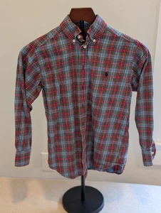 Ralph Lauren Red Boys Plaid Long Sleeve Button Down Shirt Size 8 - Picture 1 of 5