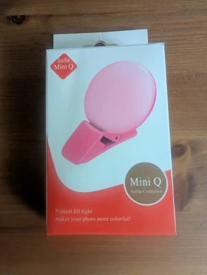 Mini Q Selfie Ring Light Portable Flash LED USB White  Clip Mobile Phone   - Image 1 of 4