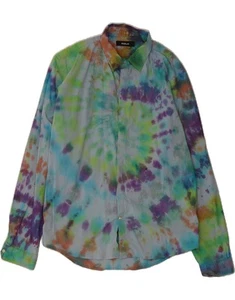 REPLAY Mens Shirt Large Multicoloured Tie Dye Cotton CF15 - Picture 1 of 3