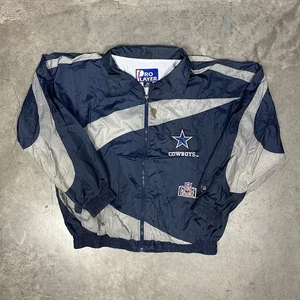 Vintage Dallas Cowboys Jacket Adult Large 90s Pro Player NFL Windbreaker - Picture 1 of 9