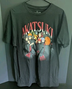 Akatsuki Naruto Shippuden Ripple Junction T Shirt Black Graphic Print Size Large - Picture 1 of 6