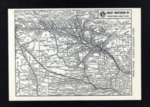 1941 LaSalle Map Great Northern Railroad St Paul Duluth MN Fargo ND Billings MT - Picture 1 of 3